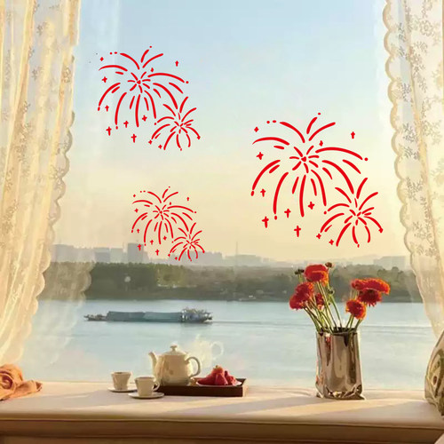 装饰品蛇年贴纸窗贴窗花贴画