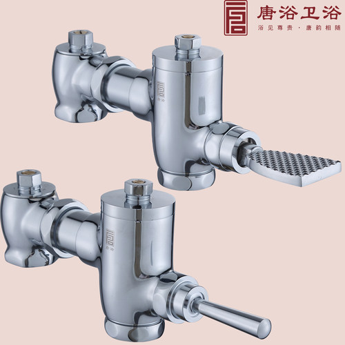 唐浴全铜体卧式冲水阀可伸缩现货