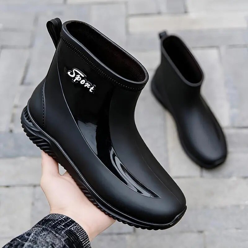 短筒雨鞋男款防水外卖骑手专用胶鞋加绒钓鱼雨靴2026男士干活水鞋