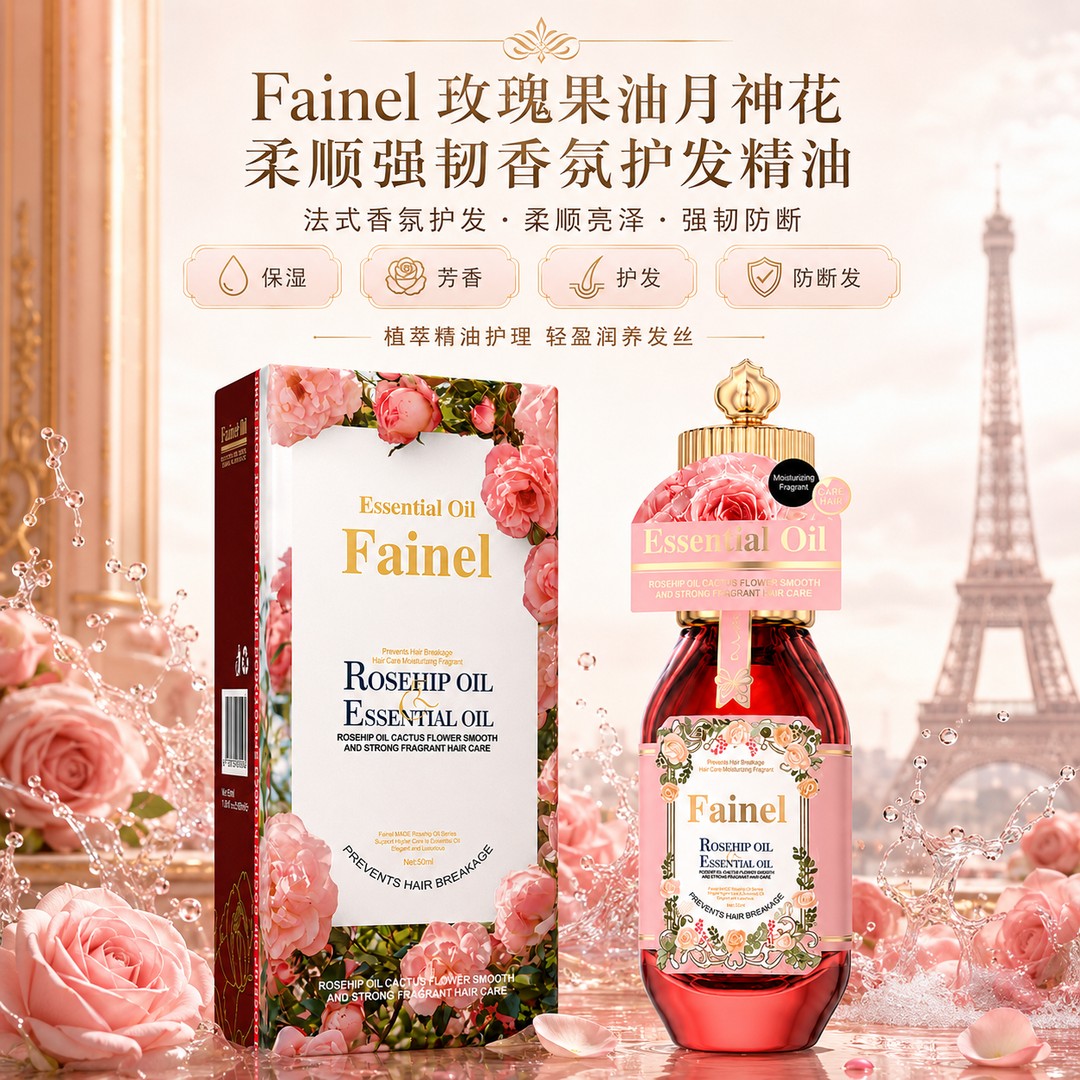 玫瑰果油月神花强韧香氛护发精油