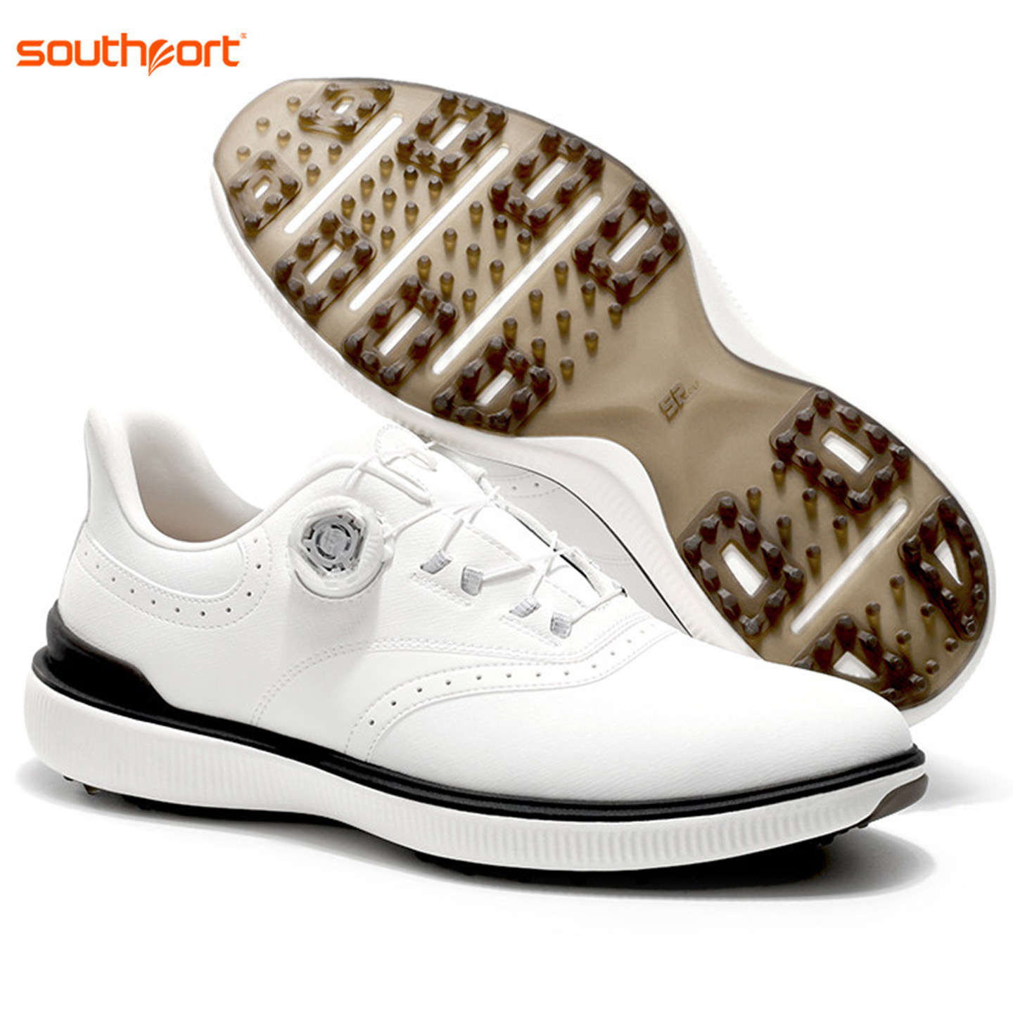 southport高尔夫球鞋男士2026新款防水透气进口超纤皮休闲运动鞋