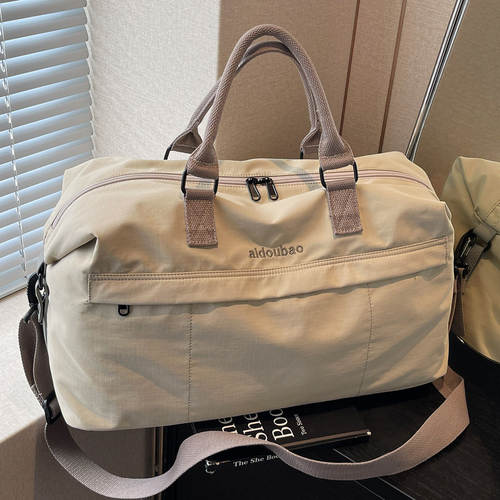 法国FMKgoyar短途旅行包大容量行李收纳包女运动健身包轻便斜挎包