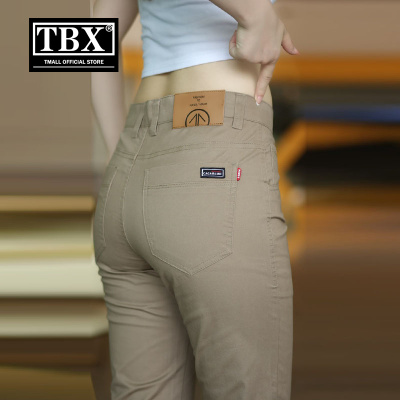 高端纯棉卡其色休闲裤男士2025新款夏季男裤修身直筒裤子男款春秋