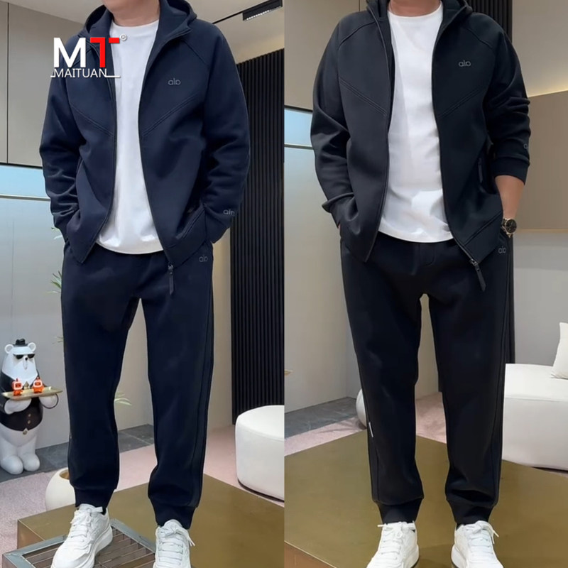 高端休闲运动套装男士2025新款春秋冬季外套加绒卫衣卫裤男装搭配