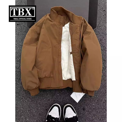 高端美式飞行员夹克棉服男士2025新款春秋冬装加厚棒球服外套男款