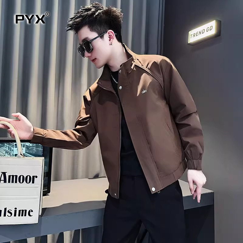 高端痞帅立领夹克男士外套2025新款秋冬季男外套潮流休闲上衣男款
