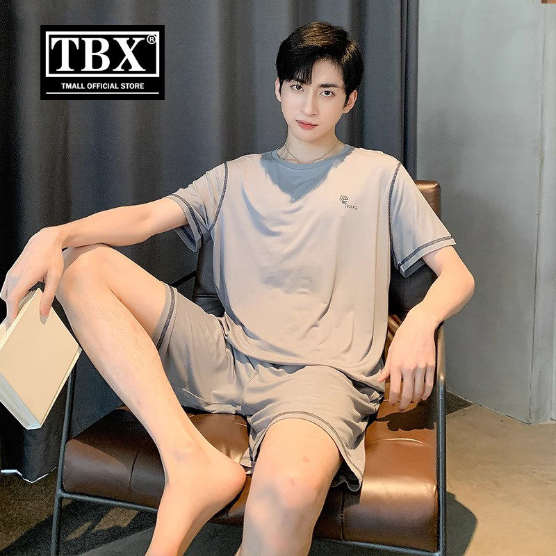 高端莫代尔冰丝男士睡衣2026新款夏季短袖薄款夏天家居服男款套装