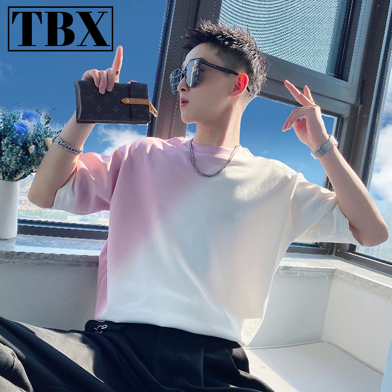 高级感男士短袖t恤夏季薄款痞帅半袖上衣服2025新款潮牌男装正品