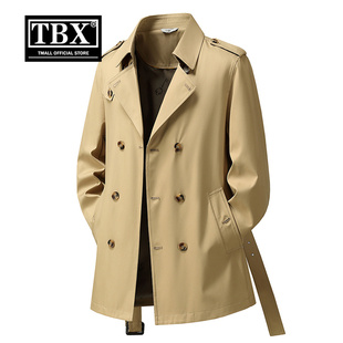 高端风衣外套男士2025新款春秋冬装英伦风中长款大衣男款加厚棉服