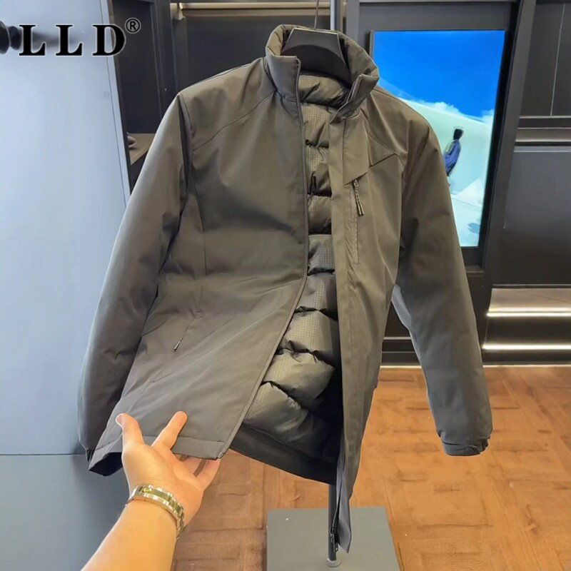 高端立领防风夹克外套男士秋冬2026年新款加厚冲锋衣棉服男款棉衣
