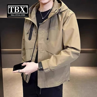 高端户外冲锋衣外套男士2025新款爆款春秋季工装连帽夹克男款冬装