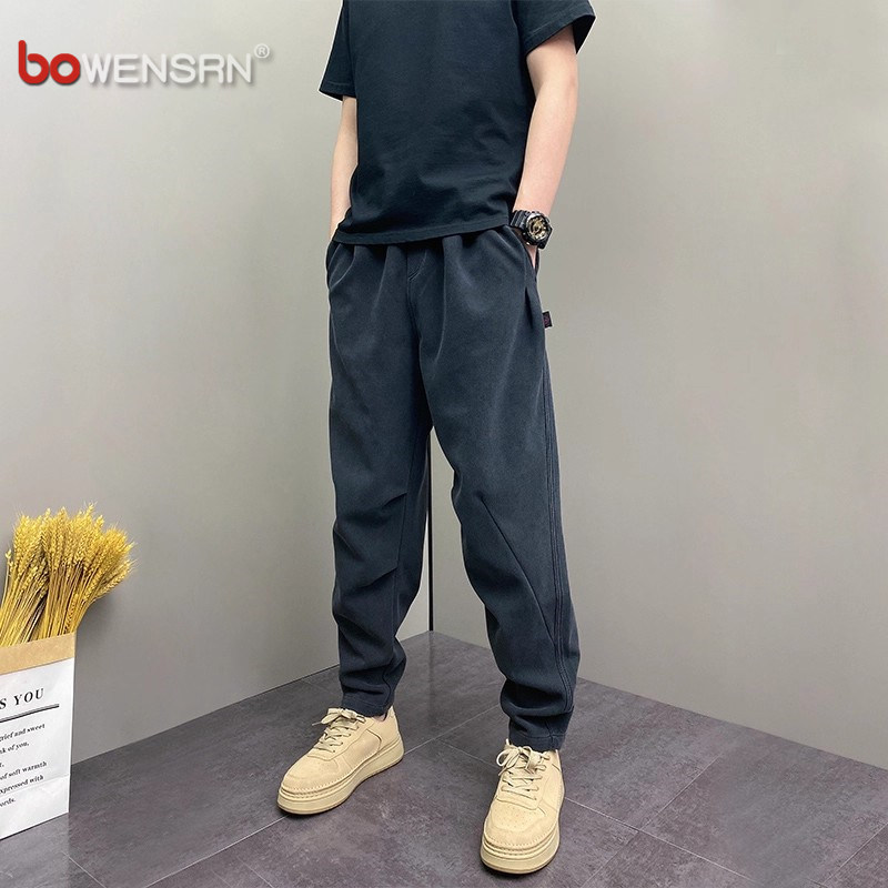 黑色牛仔裤男士2025新款春秋冬季男裤加绒哈伦直筒休闲长裤子男款