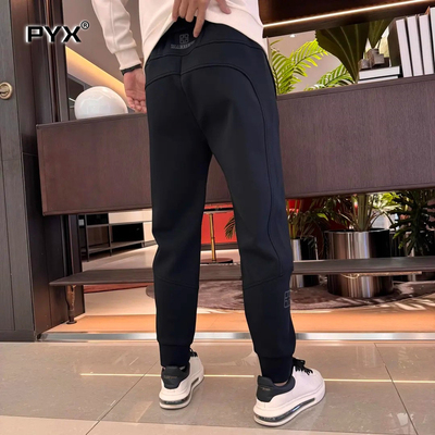 高端加绒卫裤男士2025新款春秋冬季男裤宽松束脚休闲运动裤子男款