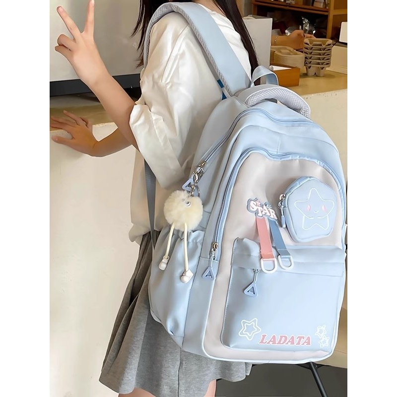 法国Nit Zana书包女生小学生2025新款减负护脊大容量初中生双肩包