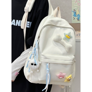 法国风奶fufu书包小学生大容量 ins初中女生高颜值小众简约双肩包