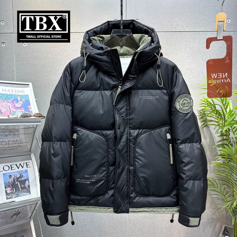 高端羽绒服男士秋冬季2025新款爆款白鸭绒外套连帽工装冲锋衣男款