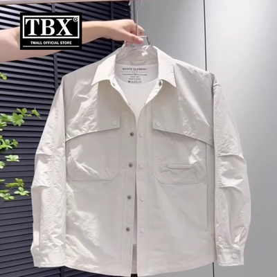 高端男士外套2025新款爆款春秋季休闲工装长袖翻领衬衫式夹克男款