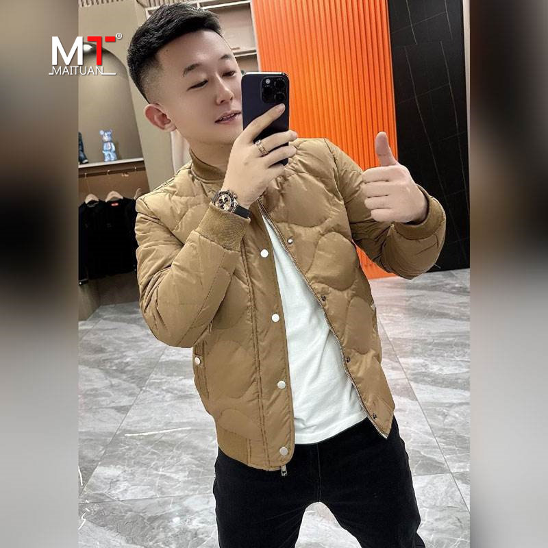 高端棉服外套男士秋冬季2025新款保暖修身短款休闲夹克夹棉袄男款