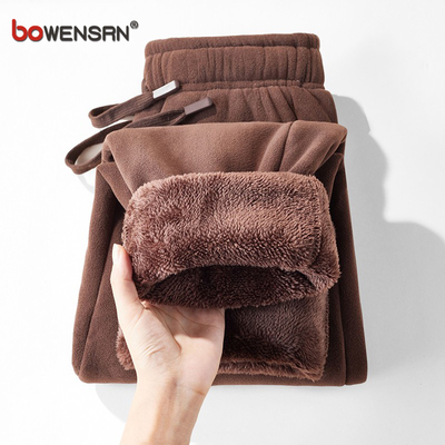 重磅防寒羊羔绒卫裤男士2025新款秋冬季男裤加厚奥粒绒棉裤子男款