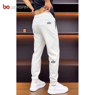 潮牌欧货束脚卫裤男士2025新款春秋冬季男裤修身运动休闲裤子男款
