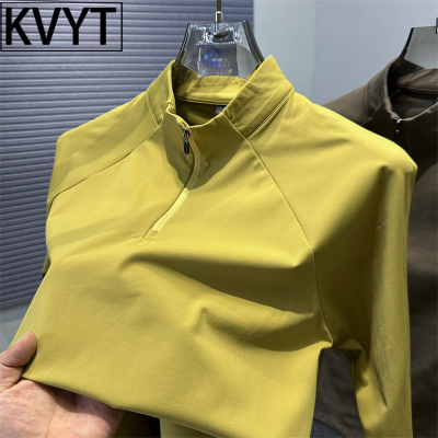 高端男士长袖卫衣2025年秋冬季新款半高领T恤男款运动休闲打底衫
