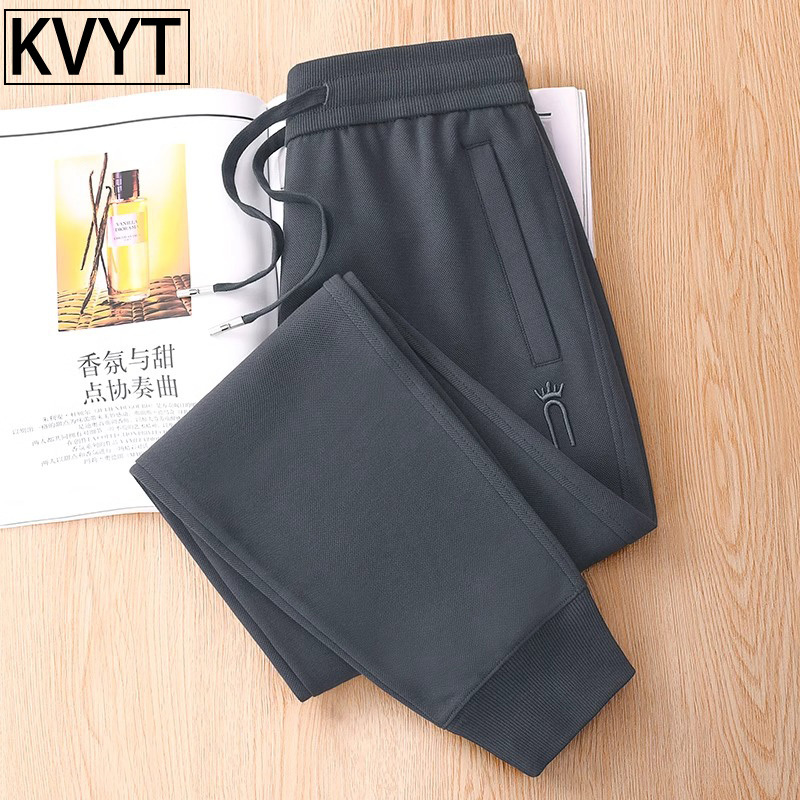 高端男士运动卫裤春秋冬款新款潮牌大码休闲裤加厚时尚束脚长裤子