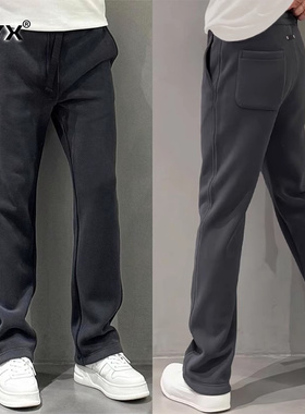 高端灰色休闲裤子男士2025新款秋冬季男裤宽松直筒运动卫裤男款潮