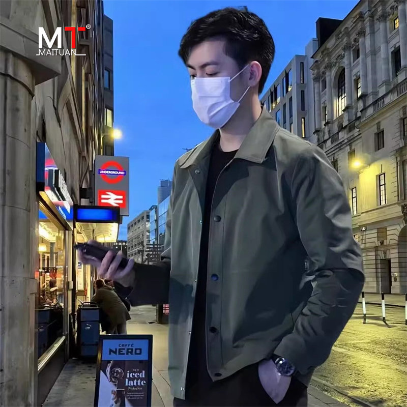 高端行政夹克外套男士2025新款春秋冬季高级感商务休闲衬衣服男款