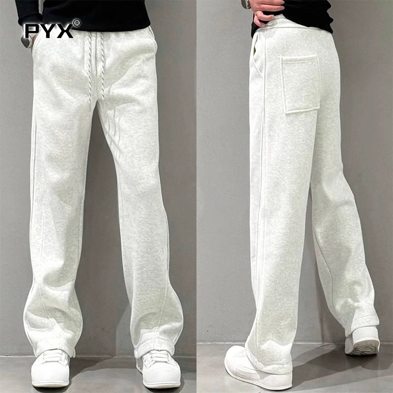 加绒裤子男士2025新款春秋冬季男裤休闲裤宽松直筒运动卫裤男款潮