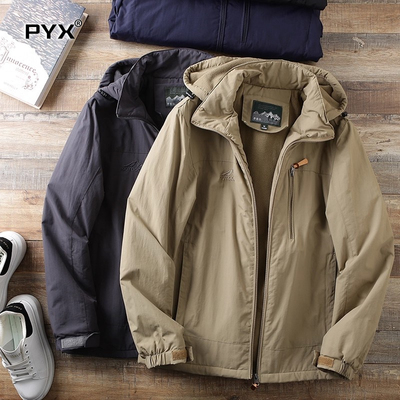 户外软壳冲锋衣男士外套2025新款爆款秋冬季加绒加厚夹克男款棉服