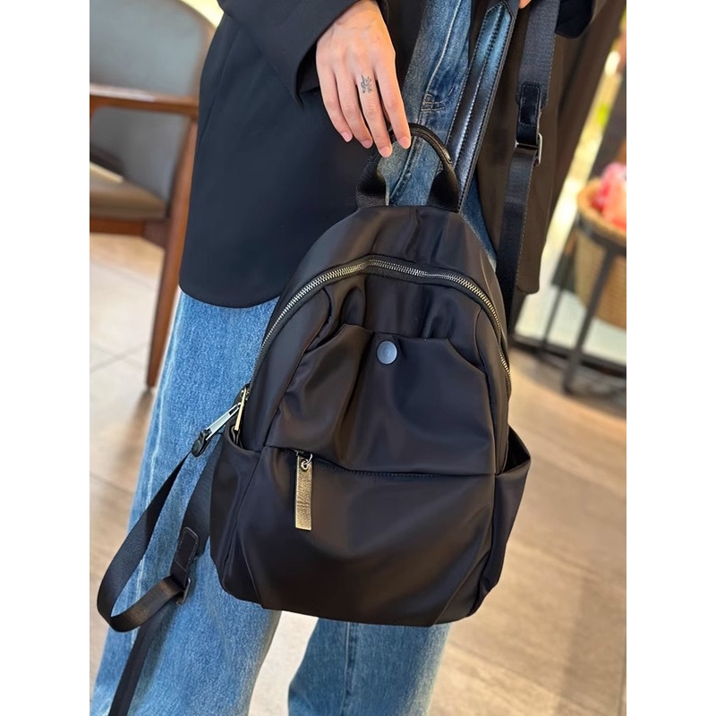 法国ZAMP通勤时尚双肩包女2025新款轻便大容量书包牛津布尼龙背包