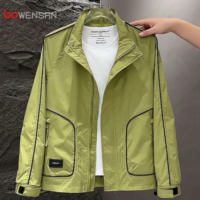 高级感立领夹克男士外套2025年新款春秋冬季潮流工装休闲百搭男款