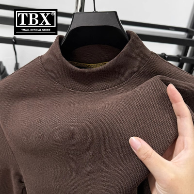高端半高领卫衣男士2025年新款秋冬季加绒加厚内搭德绒打底衫男款