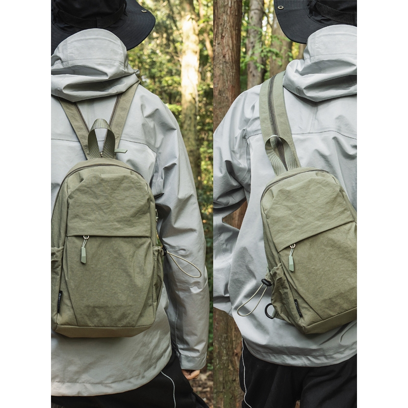 法国多功能两用胸包男女户外出行旅游轻便双肩包防水登山包斜挎包