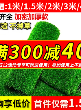 仿真草坪绿色地毯人工草皮户外铺垫人造塑料草坪围挡幼儿园足球场