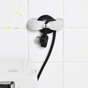 头跨境大容量绕线器电线插收纳号挂定钩自粘固器电源线缠大绕整理