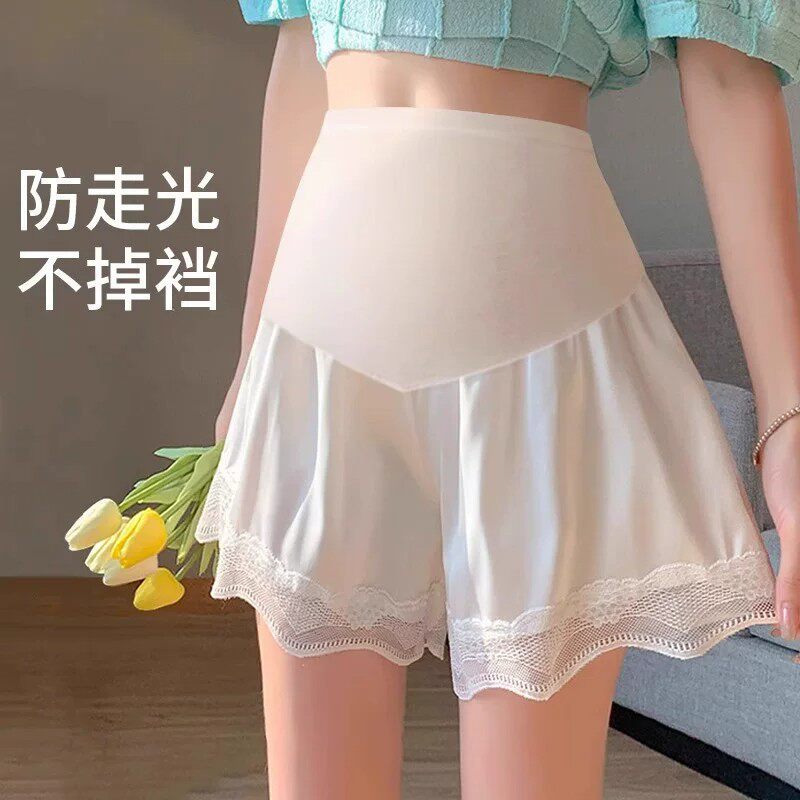 孕妇安全裤夏季薄款外穿冰丝高腰短裤防走光宽松大码打底裤子夏装