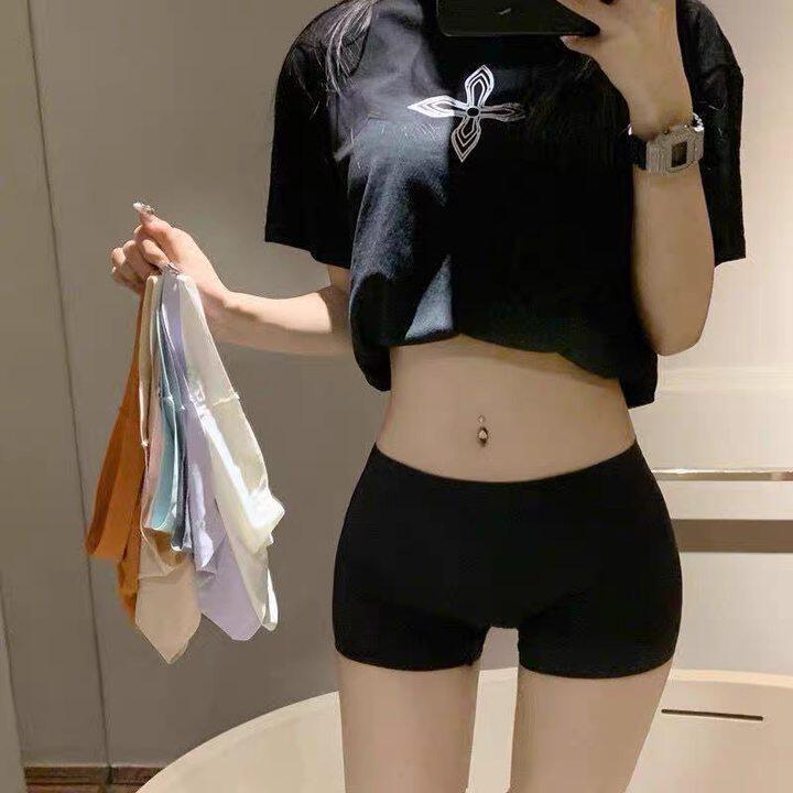 安全裤女无痕冰丝防走光夏薄款不卷边打底裤二合一平角裤简约夏季