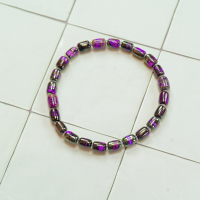 舒俱来W10150火焰红丝绒桶珠手串