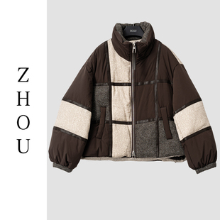 （周哥甄选）咖色羽绒服-32997