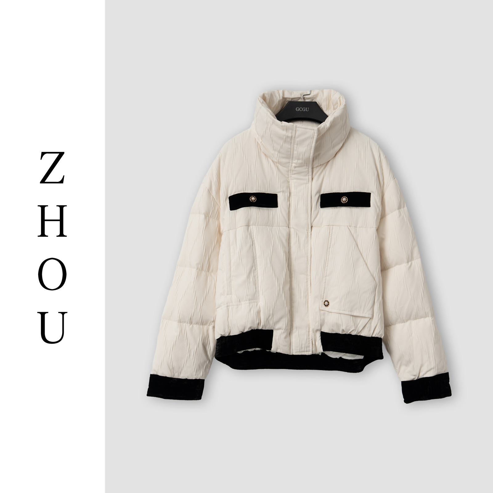 （周哥甄选）米色羽绒外套-31505