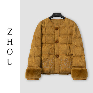 33150 黄色羽绒外套 周哥甄选