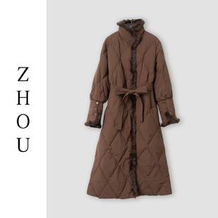 （周哥甄选）咖色羽绒服-32952
