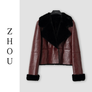 （周哥甄选）玫红色外套-0427