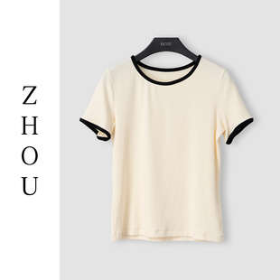 23372 杏色上衣 周哥甄选