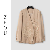 香槟色外套 周哥甄选 32630