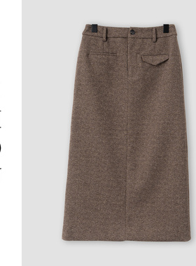 （周哥甄选）坚果色半身裙-11635