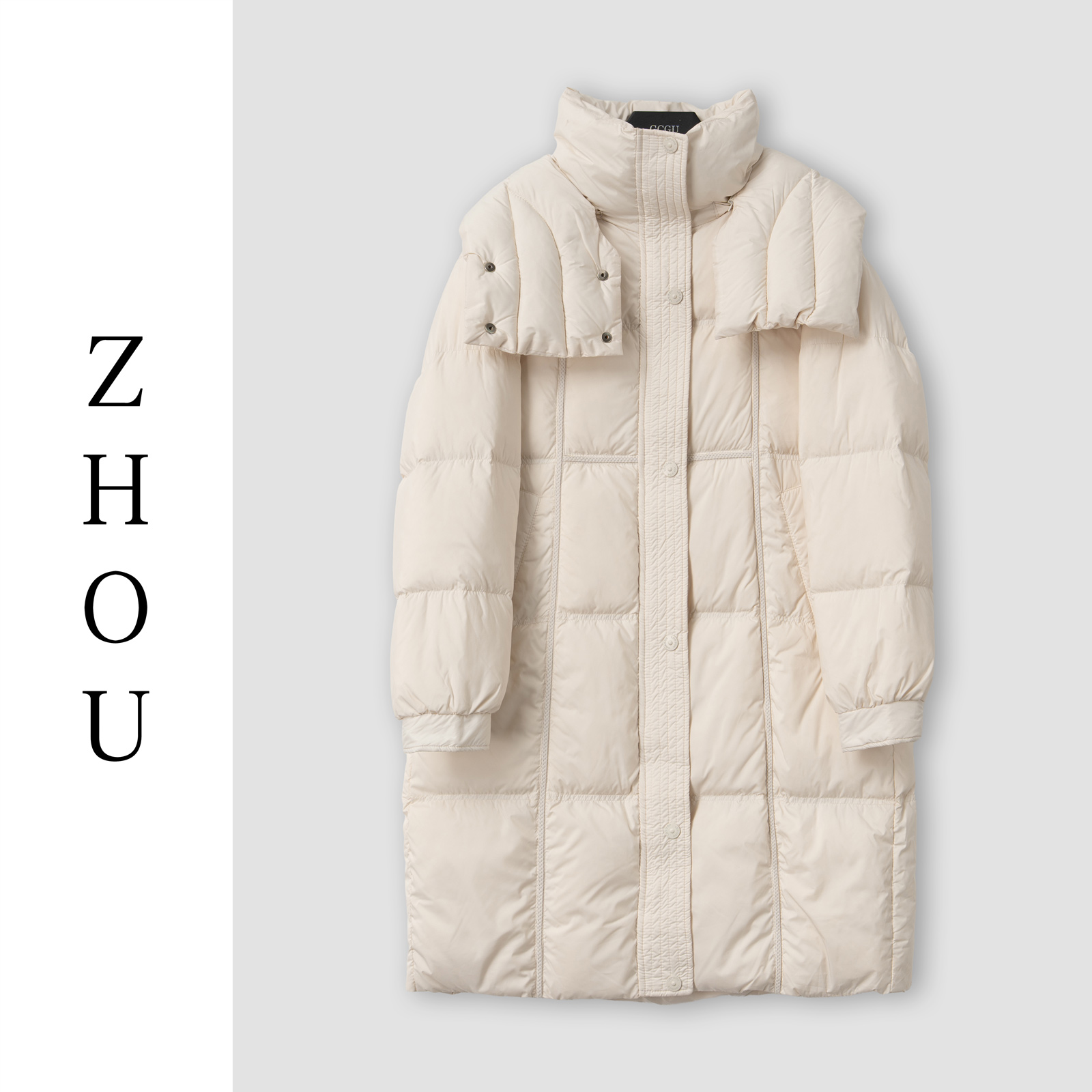 （周哥甄选）米色羽绒外套-31788