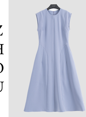 浅紫色时尚轻熟风连衣裙-20075