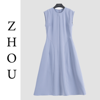 浅紫色时尚轻熟风连衣裙-20075